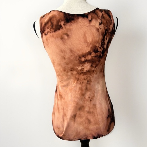 Womens Tank Top Size XS Sleeveless Ann Taylor Loft Shirt, Summer Tie-Dye Hippie - Picture 6 of 8